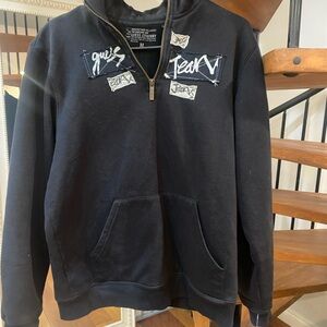 Guess Black Zip-Up Sweater